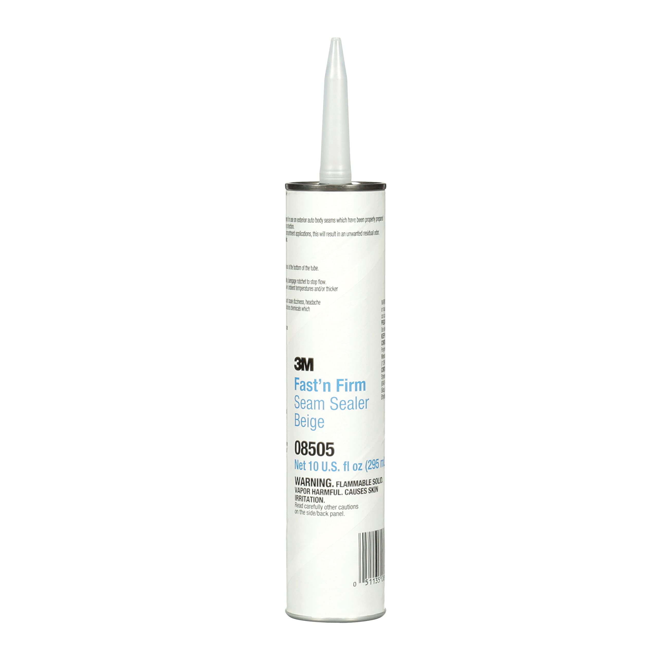 3M Fast 'N Firm Seam Sealer - 08505, Fast Setting Paintable Adhesive (1/10 gal/10 fl oz) - Dries in 45 Minutes - Ideal for Automotive Repairs, RV Sealing & Home Improvement Projects
