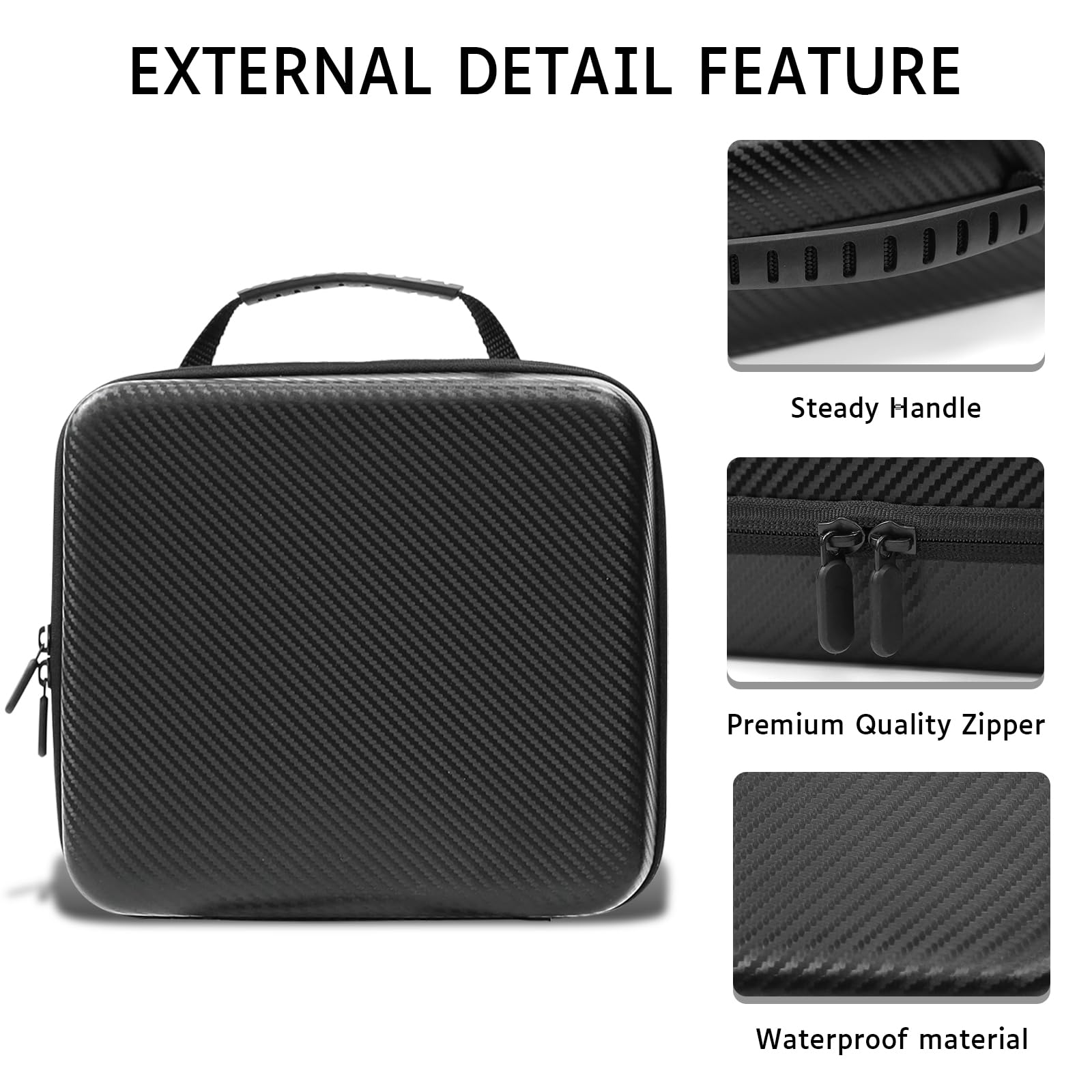 6-Slot Travel Watch Case for Men - Hard Watch Storage Box with Removable Shockproof Watch Pillows (Black) | Perfect for Business Trips, Vacations & Watch Collection Organization