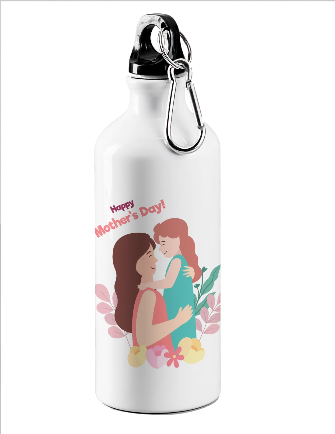 Stylish Cute Designer Mother's Day Printed Aluminum Water Bottle - 600ml Leakproof Insulated Bottle for Mom - Perfect Gift for Mother's Day, Birthday, Anniversary & Everyday Hydration