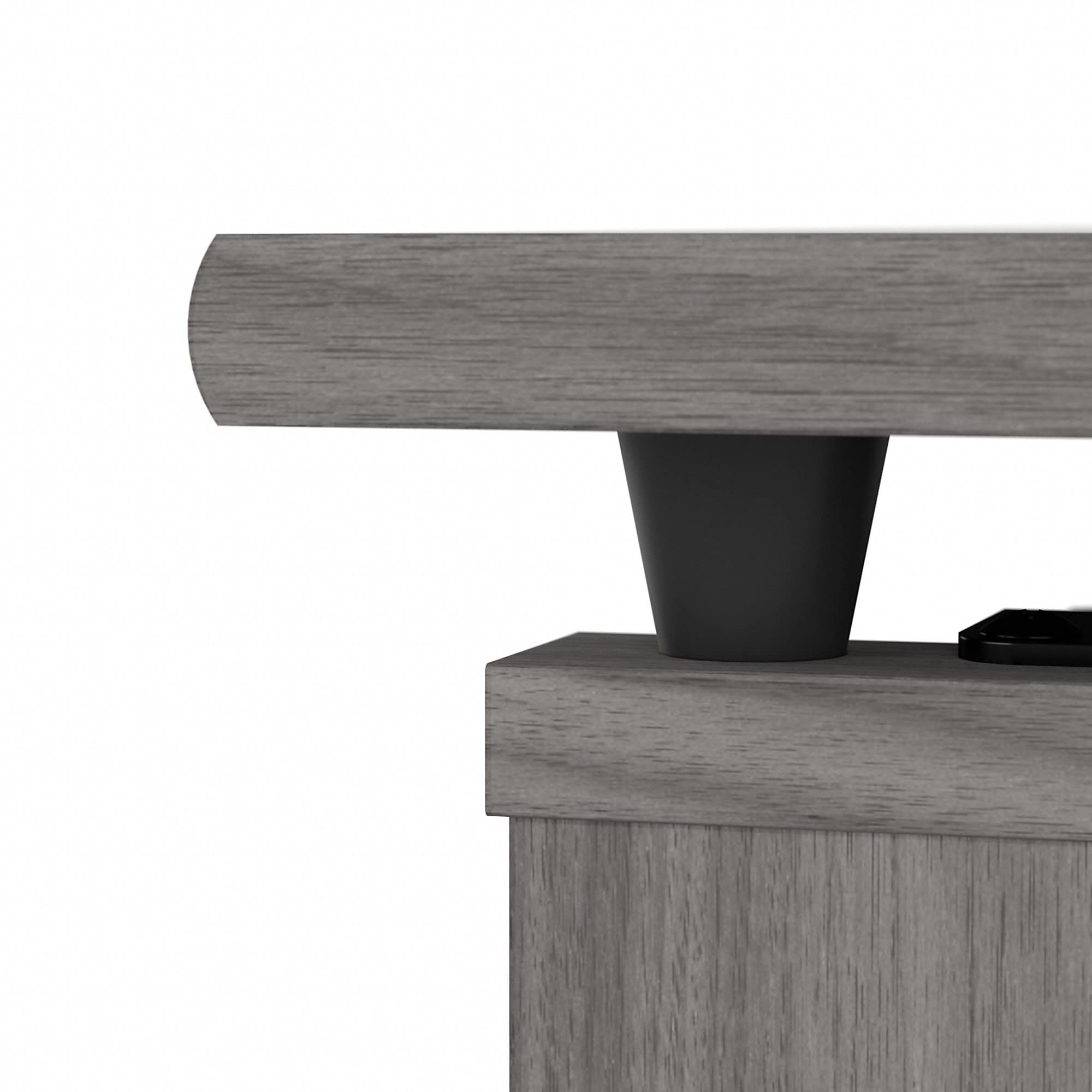 Bush Furniture Cabot 3-Position Adjustable Sit to Stand Desk Return in Modern Gray - Perfect for Home Office, Workspace & Ergonomic Workstations