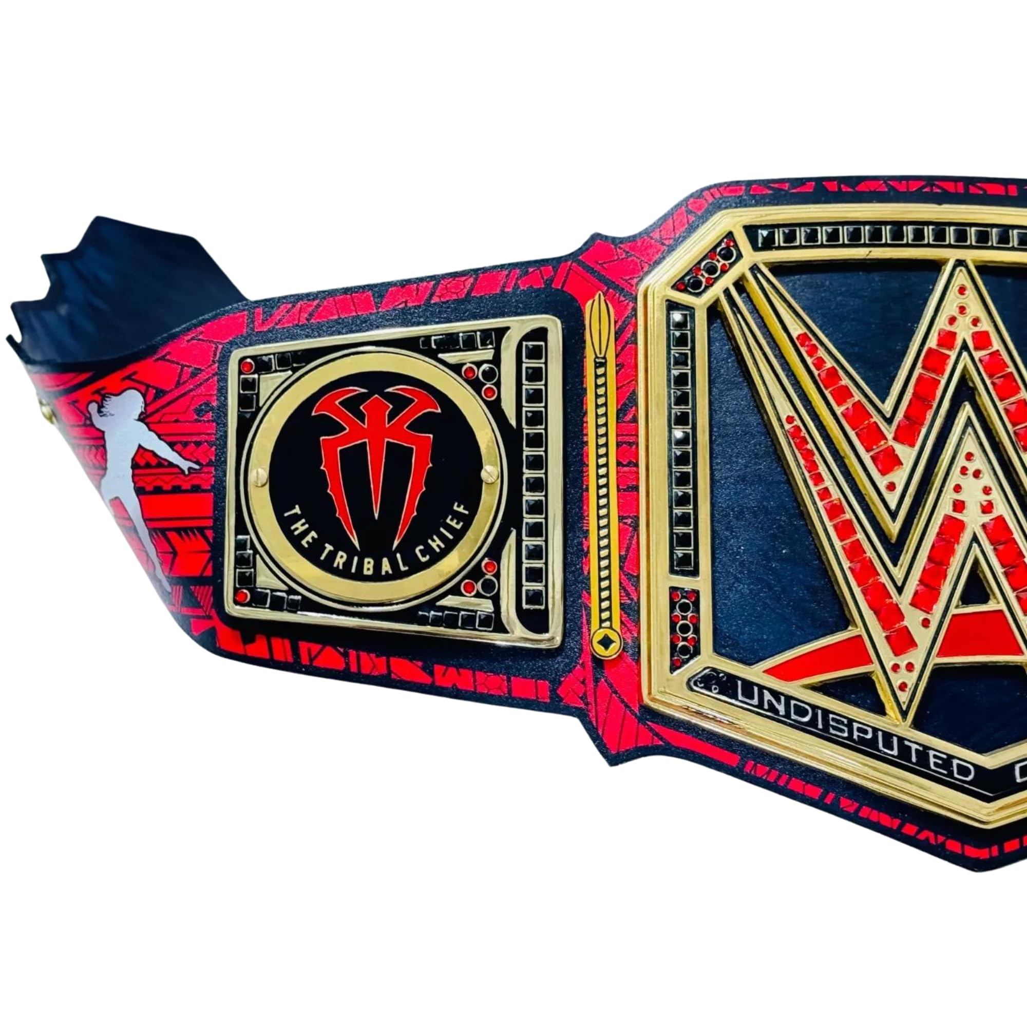 Roman Reigns 1,316 Days Signature Series Championship Title Belt - Limited Edition Tribal Chief WWE Replica - 4mm Zinc Alloy Plates with Genuine Leather Strap - Perfect for Wrestling Fans, Collectors & Cosplay Events