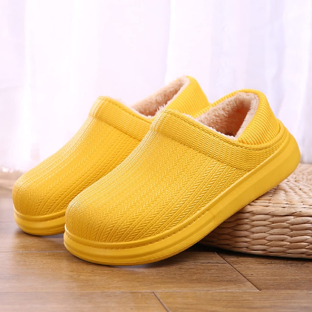 Women's Waterproof Plush House Slippers - Cozy Winter Indoor/Outdoor Slippers for Girls - Perfect for Home, Travel & Cold Weather Comfort