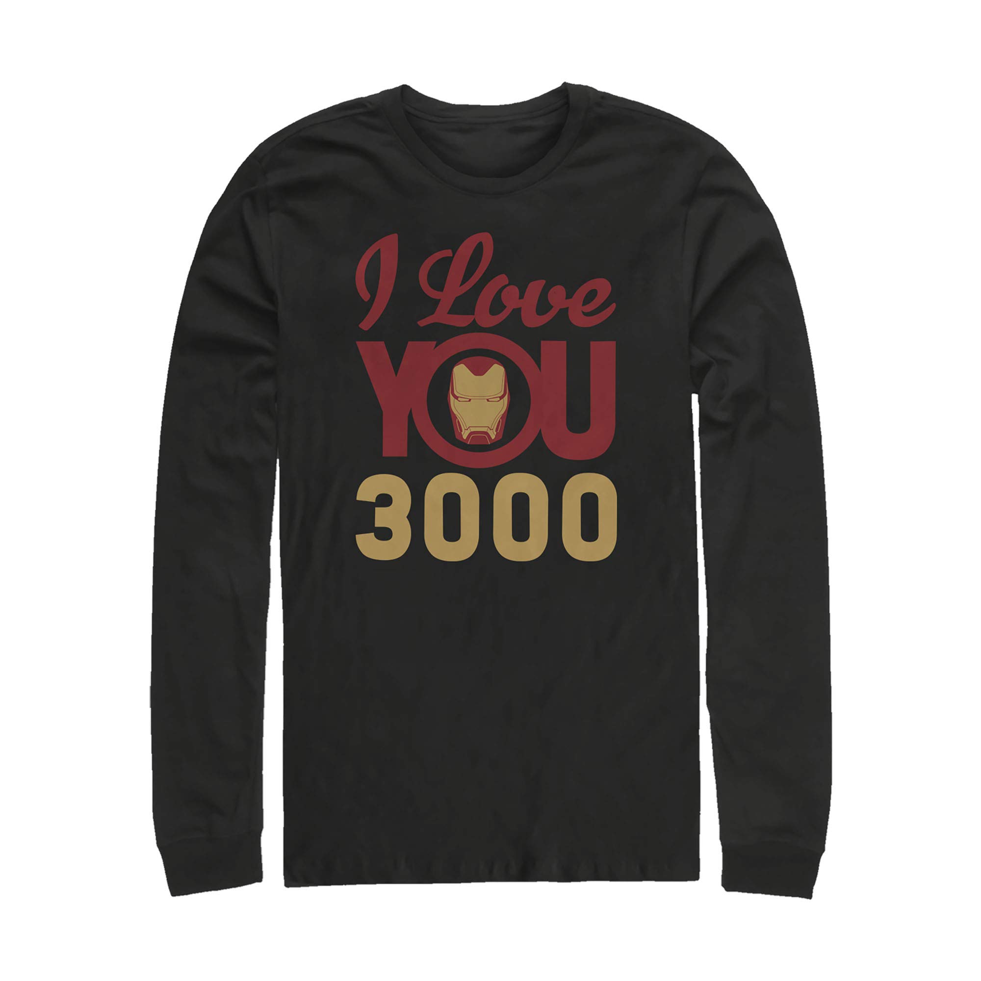Marvel Iron Man Love 3000 Graphic Long Sleeve T-Shirt for Men - Superhero Comic Tee for Casual Wear, Cosplay & Marvel Fan Gifts