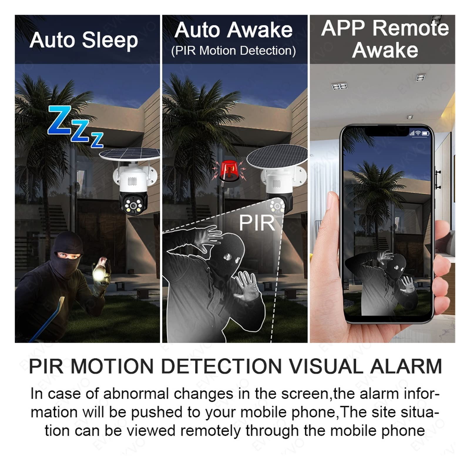 5MP 4G Solar Security Camera Outdoor - MZZYG Wireless PTZ IP Camera with PIR Human Detection, 30M Full Color Night Vision, Battery & WiFi (4G Version) - Ideal for Home Security, Farm Monitoring & Construction Site Surveillance