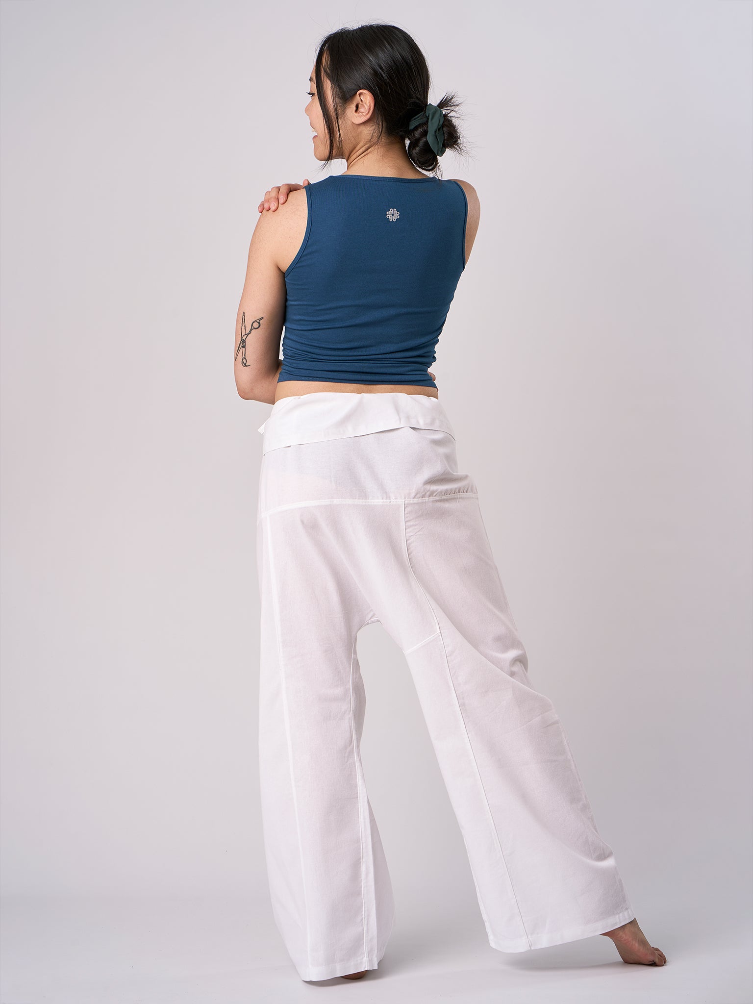 Organic Cotton Yoga Pants for Women - Comfortable & Breathable Thai Fisherman Pants - Perfect for Yoga, Meditation & Lounge Wear