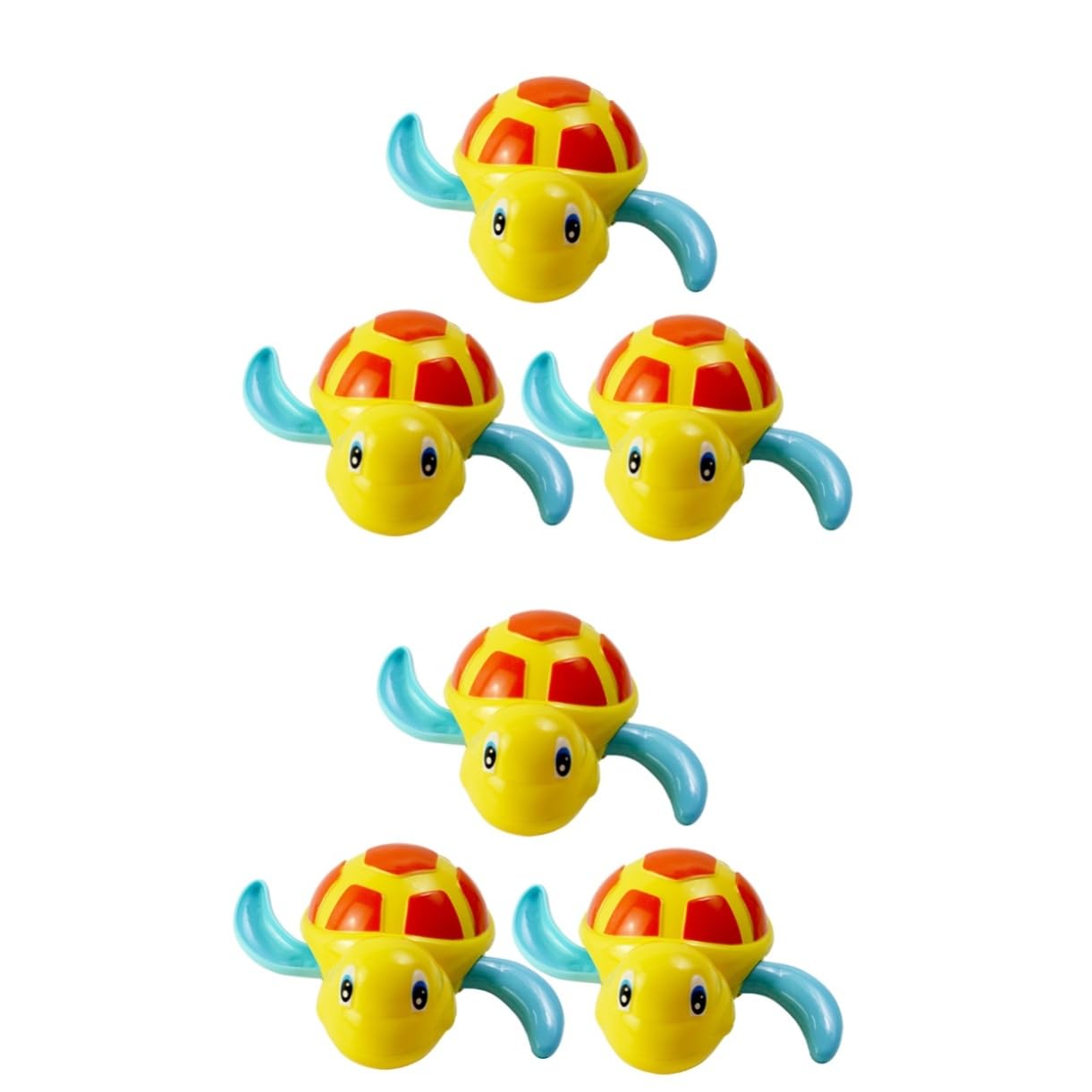 FOYTOKI 6-Pack Yellow Bath Toys for Toddlers - Floating Rubber Duckies & Animal Bobbers for Bathtime Fun, Sensory Play & Baby Bath Time Gifts (Ideal for Ages 1-3)
