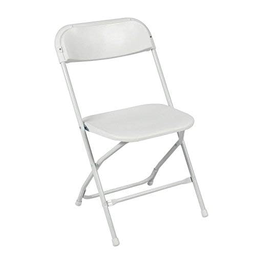 Premium Folding Chairs with Molded Plastic Seat & Steel Frame - Heavy Duty Stackable & Foldable Chairs for Indoor/Outdoor Use (Set of 4) - Perfect for Parties, Events, Camping & Home Decor