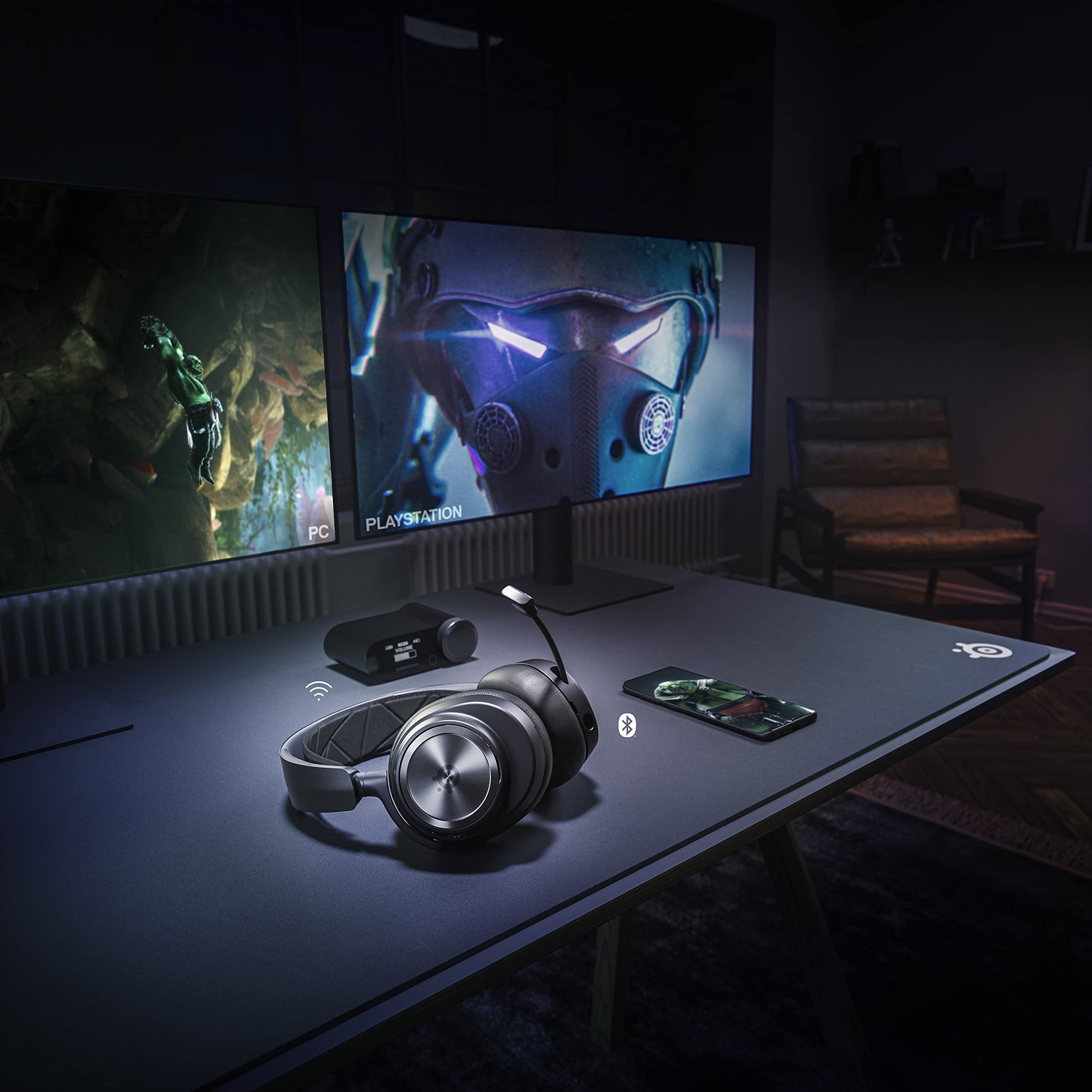 SteelSeries Arctis Nova Pro Wireless Gaming Headset with Hi-Fi Sound & Active Noise Cancellation - Multi-Platform Compatible (PC, PS5, PS4, Nintendo Switch, Mobile) - Infinity Power System & Retractable Mic for Pro Gamers - Perfect for Competitive Gaming, Streaming, and Home Entertainment