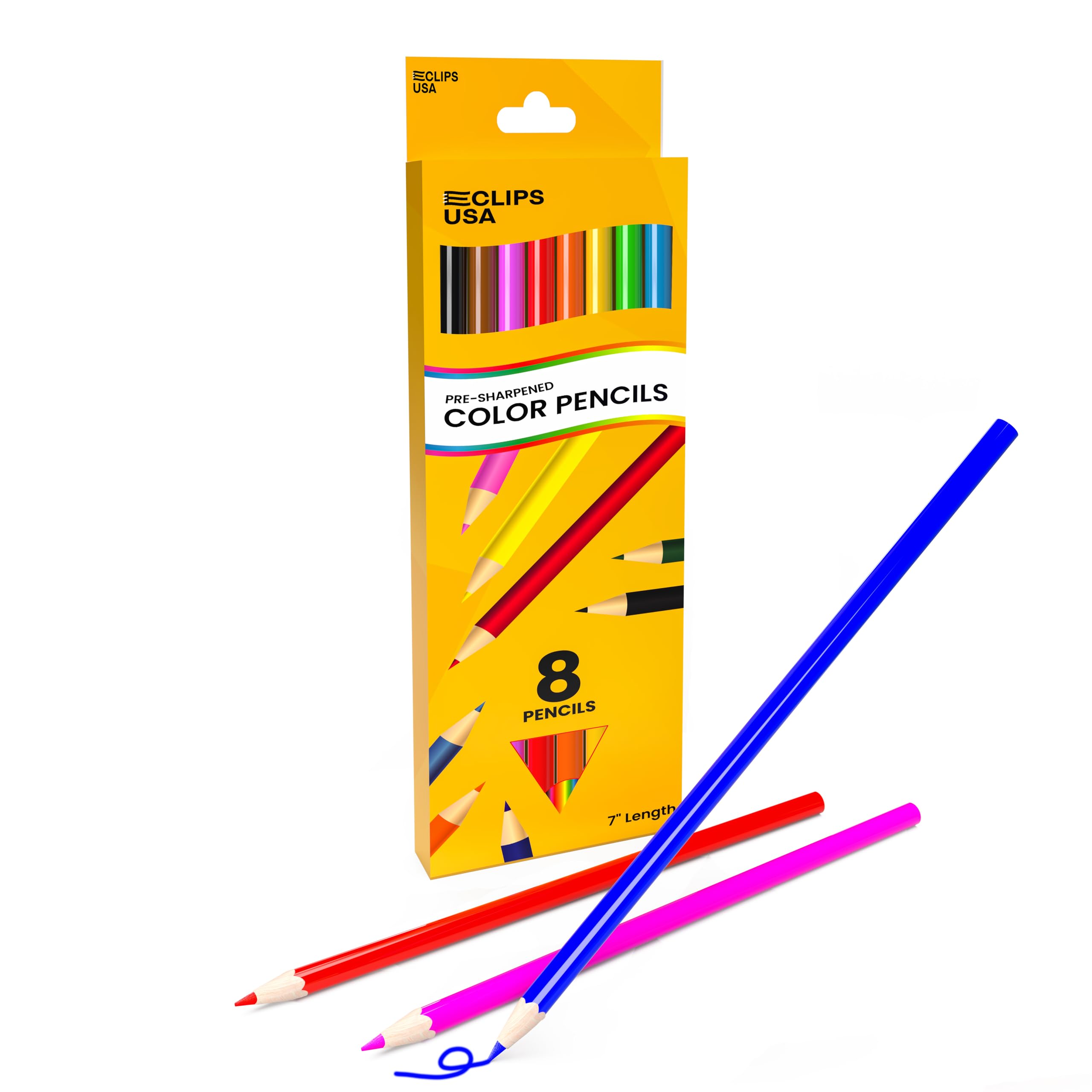 Vibrant Colored Pencils Set - 8 Premium Artist Pencils for Kids & Adults - Bulk Coloring Pencils for Sketching, Drawing & Art Projects - Perfect for School, Office & DIY Crafts
