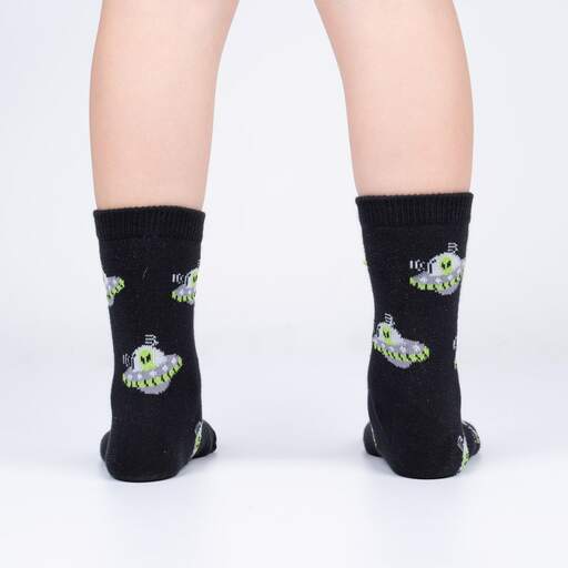 Alien Craft Socks for Kids - Fun & Colorful Junior Crew Socks - Perfect for School, Cosplay & Everyday Wear