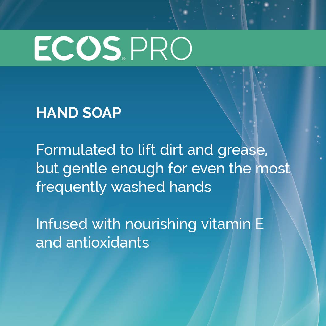 ECOS PRO Hypoallergenic Hand Soap Refill - 1 Gallon (128 Fl Oz) Pack of 4 | Vitamin E & Antioxidant Enriched | Biodegradable & Made in USA | Orange Blossom Scent | Ideal for Homes, Offices & Commercial Use