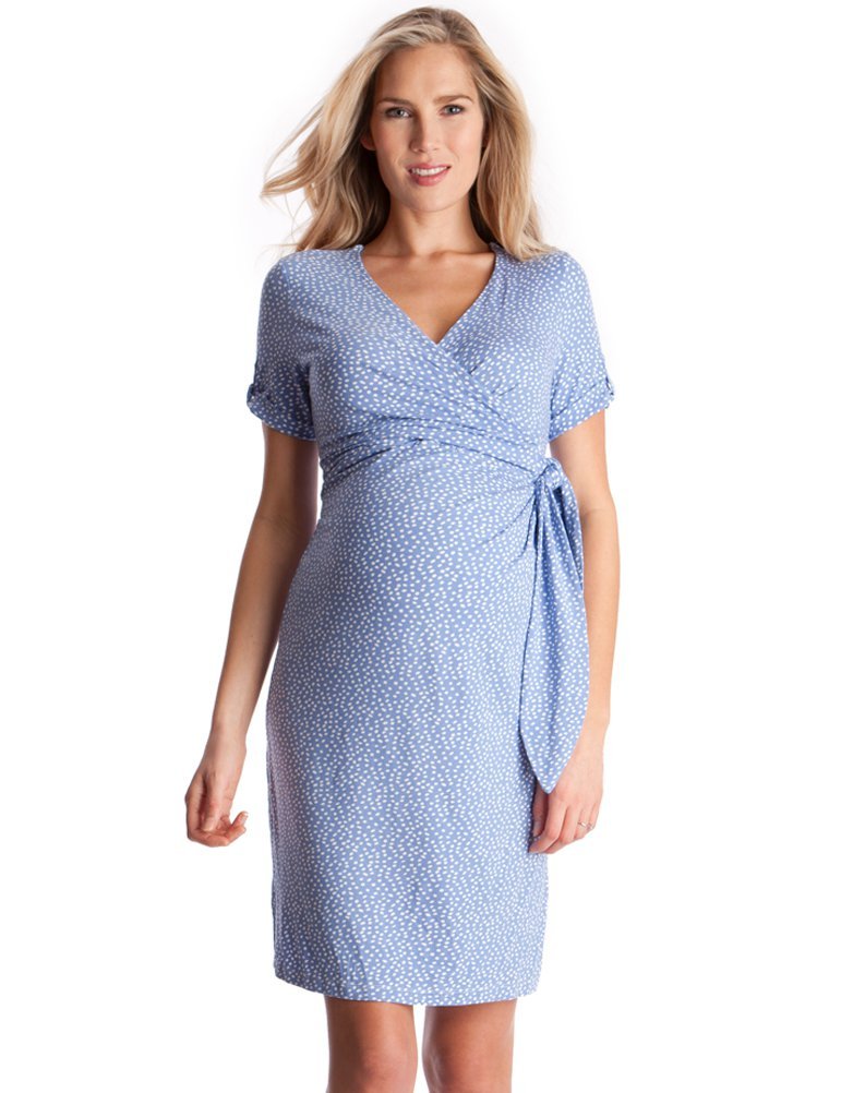 Seraphine Women's Casual Wrap Maternity Dress - Comfortable Pregnancy Clothes for Everyday Wear | Perfect for Baby Showers, Maternity Photos & Relaxing at Home