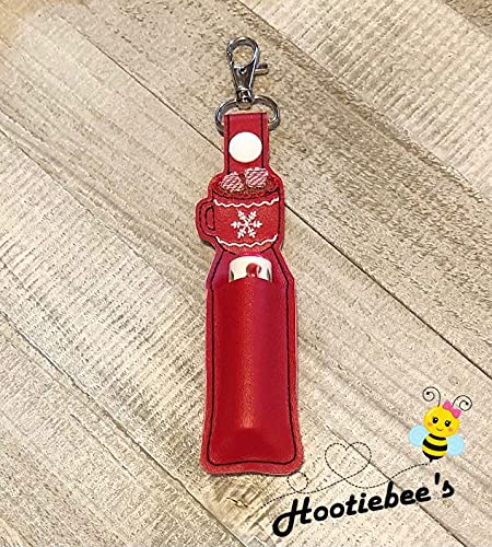 Hot Cocoa Hand Sanitizer & Lip Balm Holder - Portable Sanitizer Clip for Purse, Keychain, Backpack - Perfect for Travel, Office, School, Gym