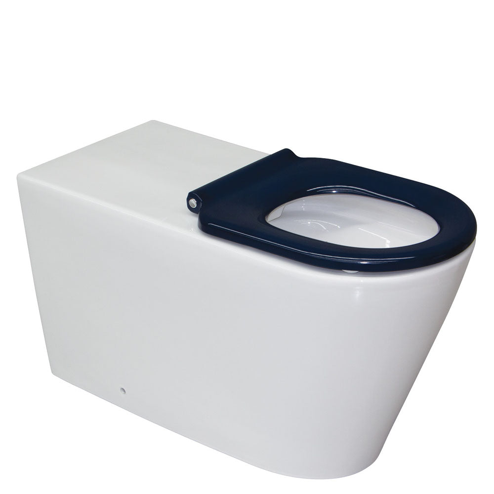 Fienza Isabella Care Back to Wall Toilet Suite with Soft-Close Blue Seat - Modern Water-Saving Bathroom Toilet for Home & Commercial Use