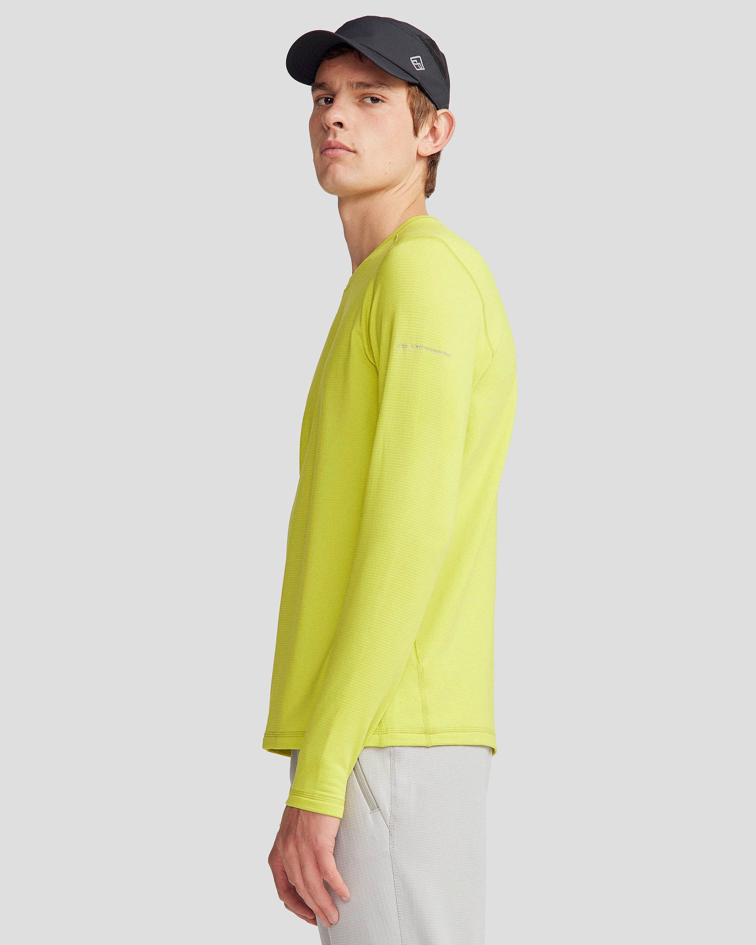 Men's Seeker Fleece Long Sleeve Top - Soft Warm Thermal Shirt for Hiking & Outdoor Activities - Bright Moss Green
