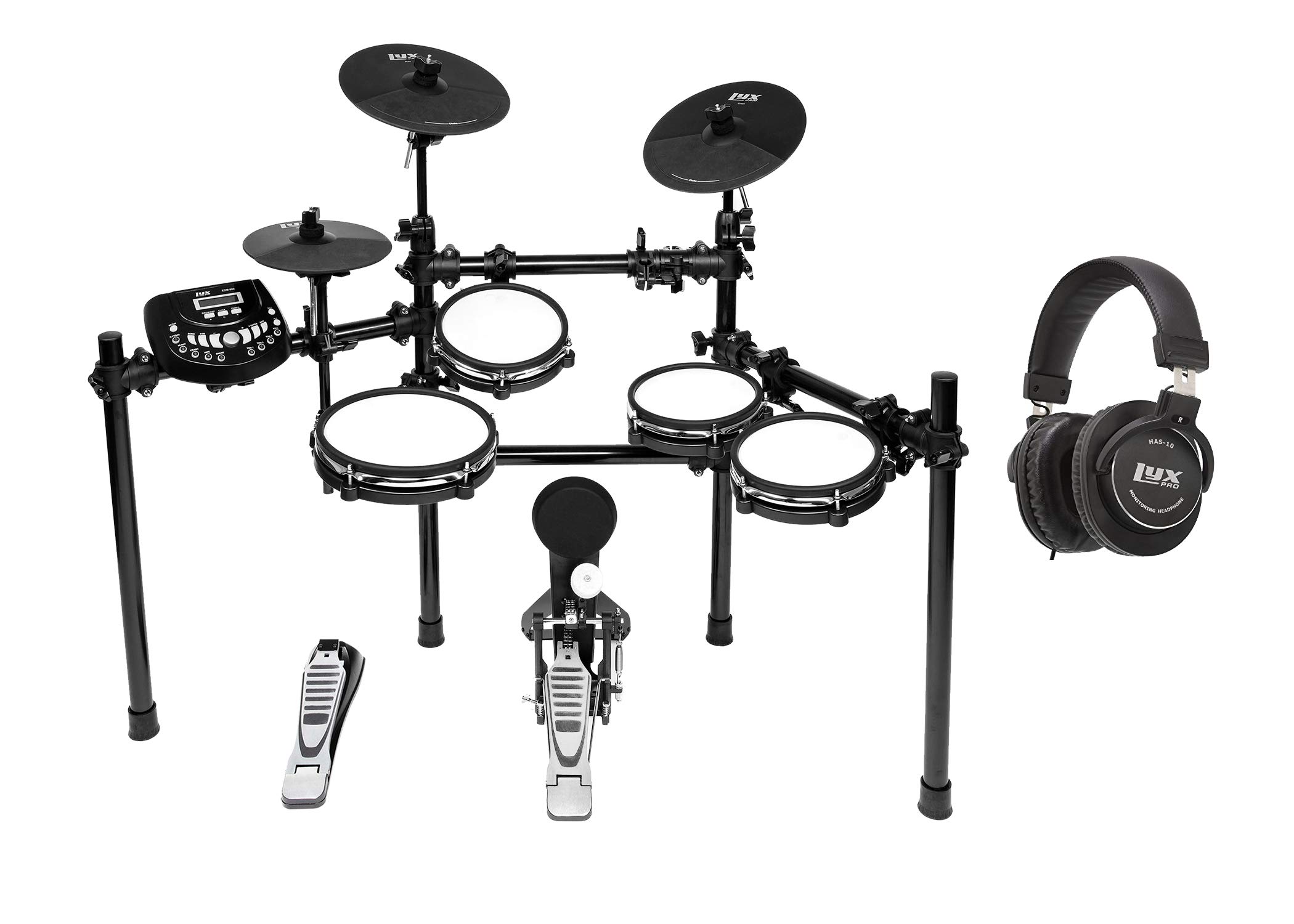 Professional 8-Piece Electronic Drum Set with Real Mesh Heads - 448 Sounds, 70 Songs & Recording Function | Includes Kick Pad, Drum Sticks & Studio Headphones | Perfect for Home Practice, Studio Recording & Live Performances