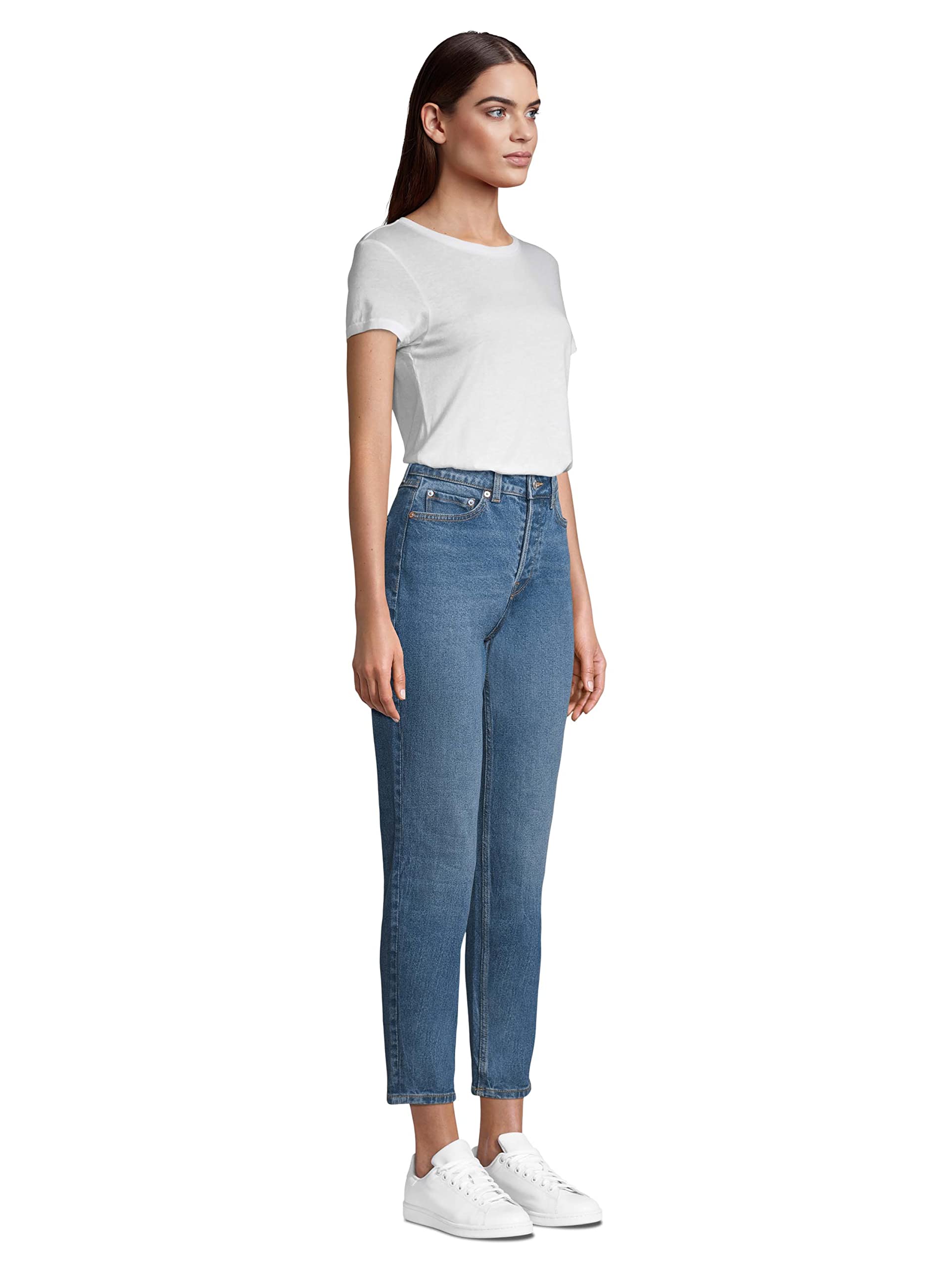 Tom Tailor Women's High Waist Mom Fit Jeans - Comfortable Stretch Denim Pants for Casual Wear & Everyday Outfits