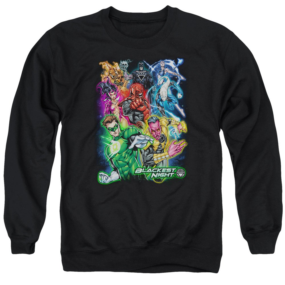 Green Lantern Blackest Night Unisex Crewneck Sweatshirt for Men & Women | DC Comics Superhero Apparel | Casual Wear & Cosplay Costume