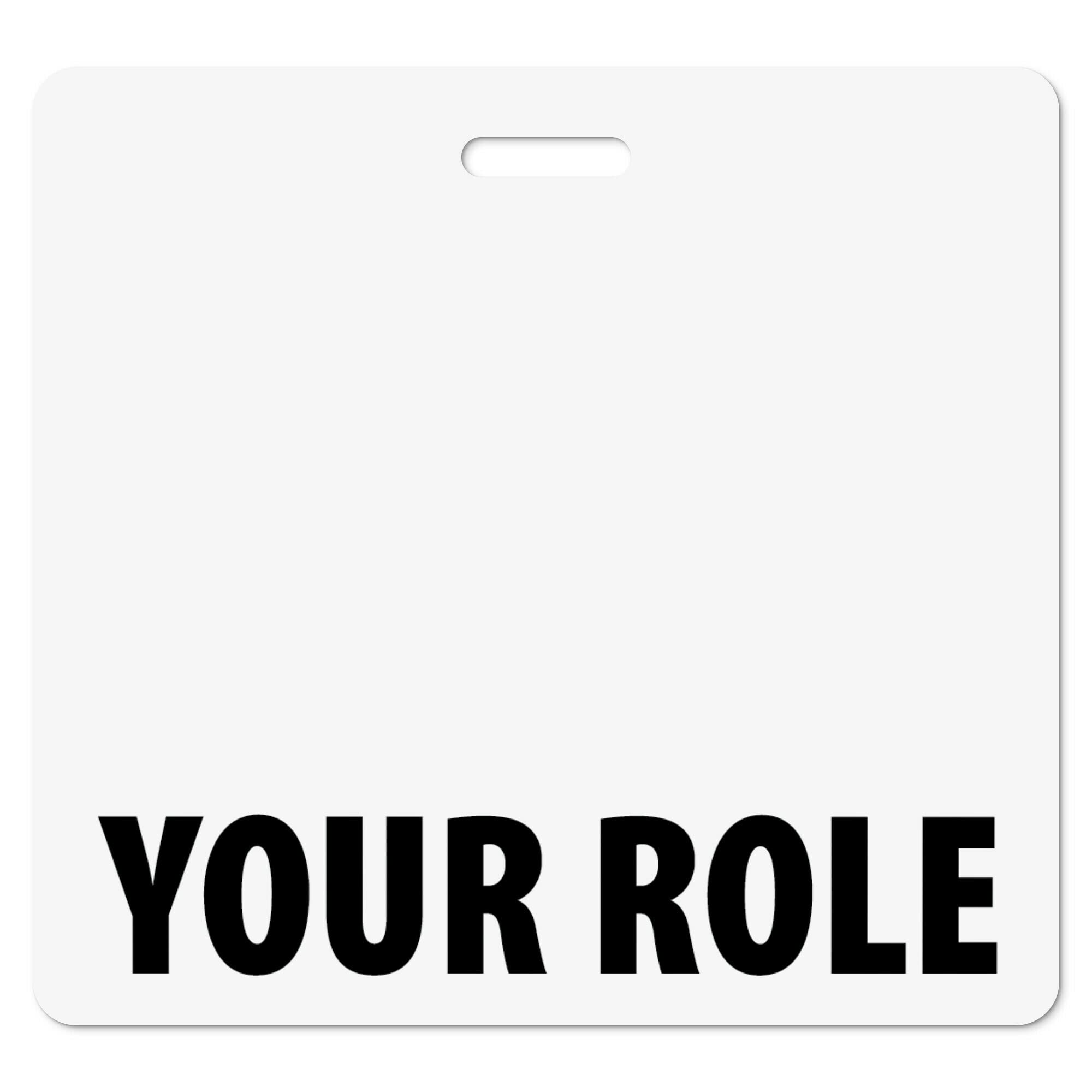 100 Pcs Bulk Custom Badge Buddies - White Horizontal ID Badge Backer Cards with Double Sided Printing | Durable & Water Resistant Name Badge Holders for Nurses, Doctors & Healthcare Professionals | Perfect for Hospitals, Clinics & Medical Conferences
