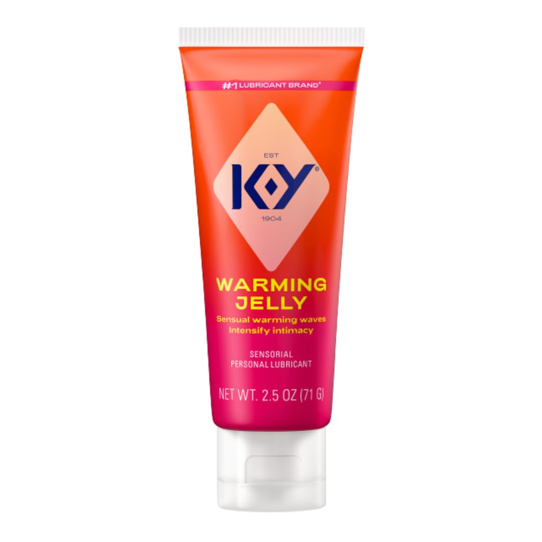 K-Y Warming Jelly Personal Lubricant - Water-Based Lube for Enhanced Intimacy, Safe with Latex Condoms & Sex Toys, 2.5 oz - Perfect for Couples, Sensual Massage & Spicing Up Your Love Life