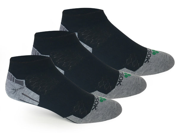 CX3 Black Low Cut Socks 3-Pack - Ultra Comfortable & Breathable for Men & Women - Perfect for Running, Gym, Work & Everyday Wear