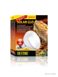 Exo Terra Solar Glo 125W UVB Heat Lamp for Reptiles - Ideal for Basking, Terrariums & Reptile Habitats