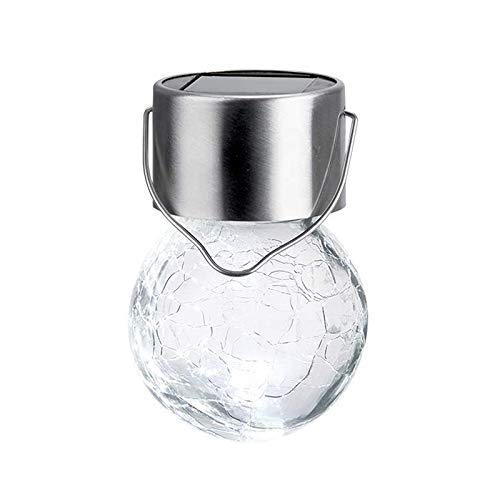 Outdoor Solar Hanging Light - White LED Crack Spherical Chandelier, Waterproof Solar Lantern for Garden, Patio & Backyard Decor | Perfect for Outdoor Parties, Pathways & Landscape Lighting