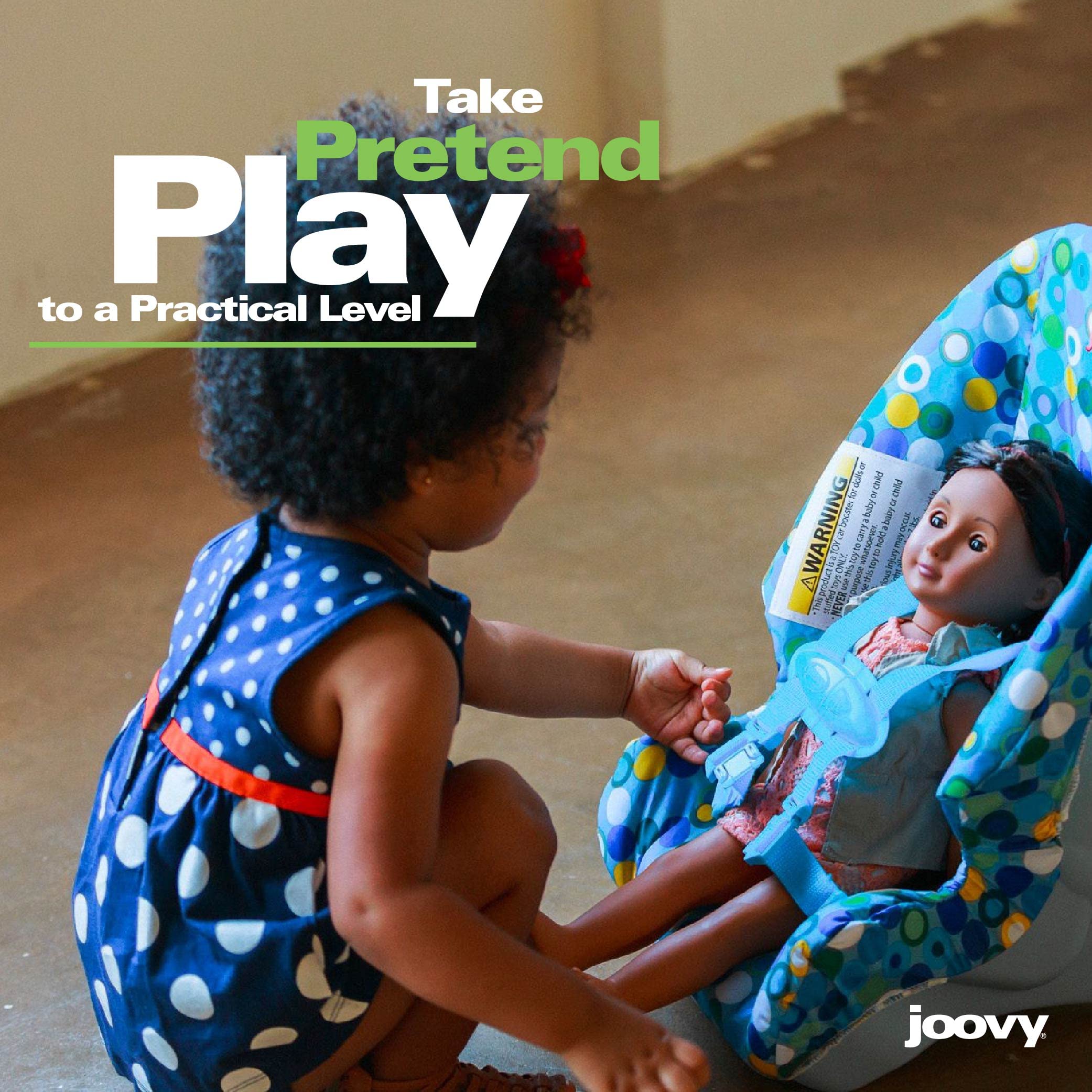 Joovy Toy Booster Car Seat for Toddlers - Safe & Comfortable Blue Booster Seat for Kids Travel, Dining & Road Trips
