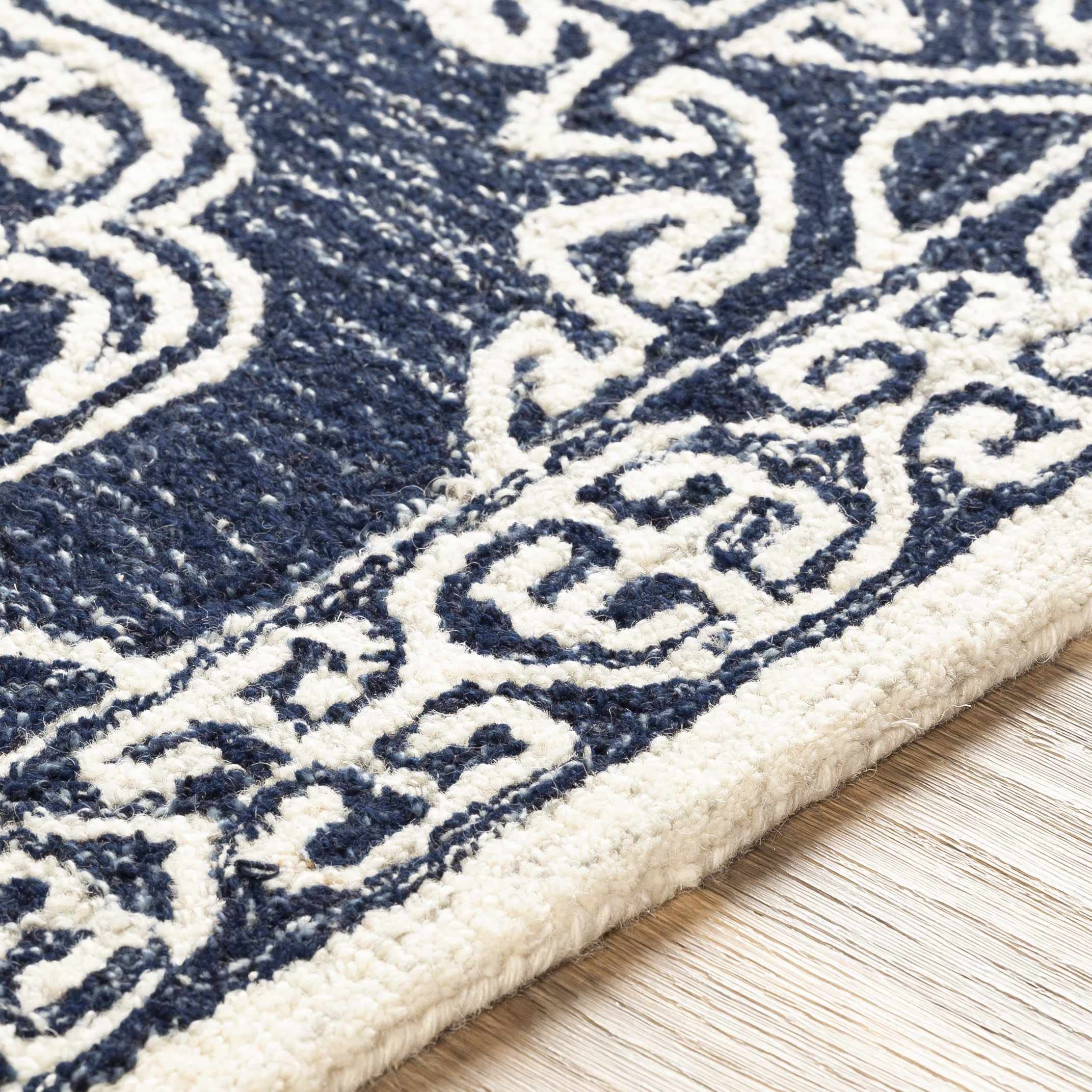 Premium Hauteloom Glenoma Wool Area Rug - Traditional Beige & Gray - 9'9
