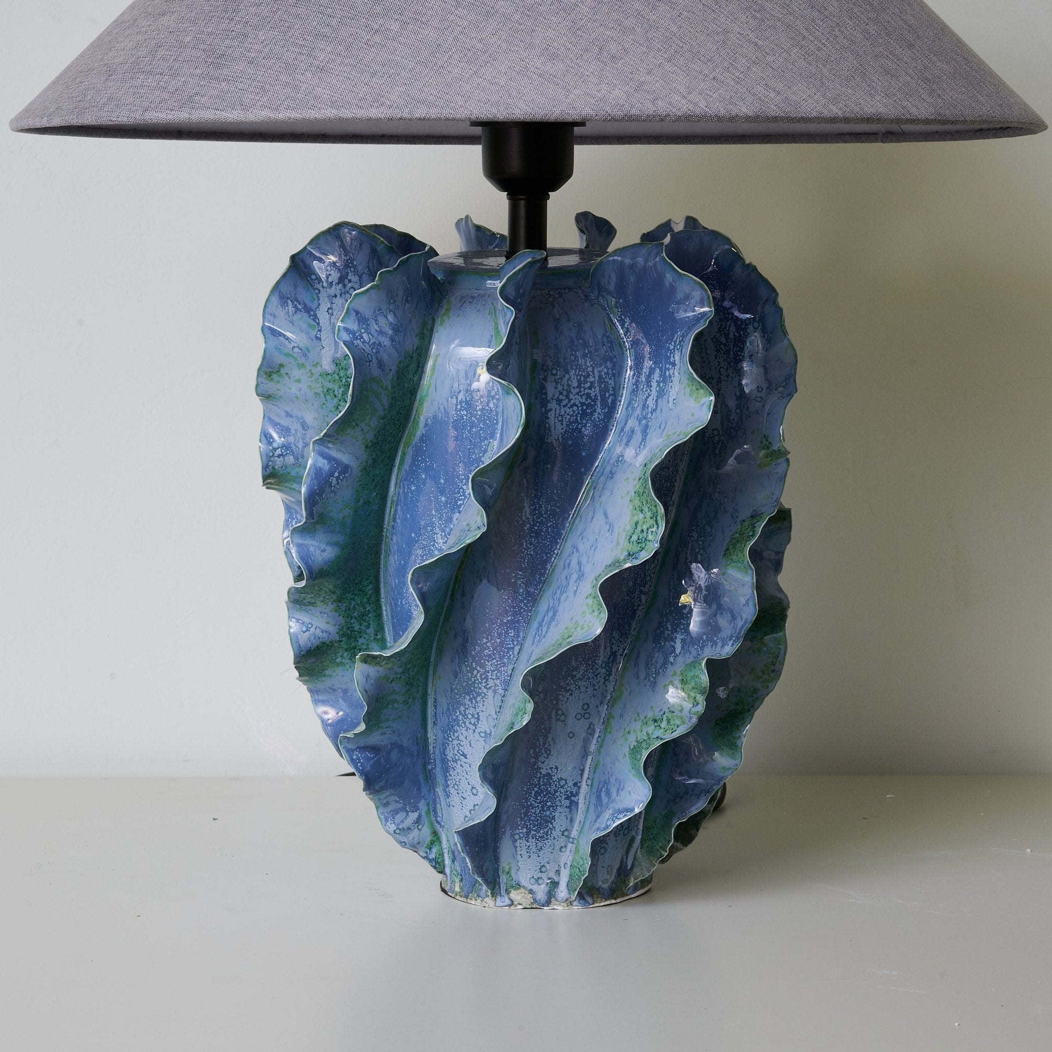 Azure Wave Table Lamp - Modern LED Nightstand Light with Touch Control & USB Charging - Perfect for Bedroom, Living Room, and Office Decor