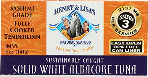 Premium Solid White Albacore Tuna Sashimi Grade - Wild Caught, Mercury Tested, Sustainably Sourced | Perfect for Sushi, Poke Bowls & Healthy Meal Prep