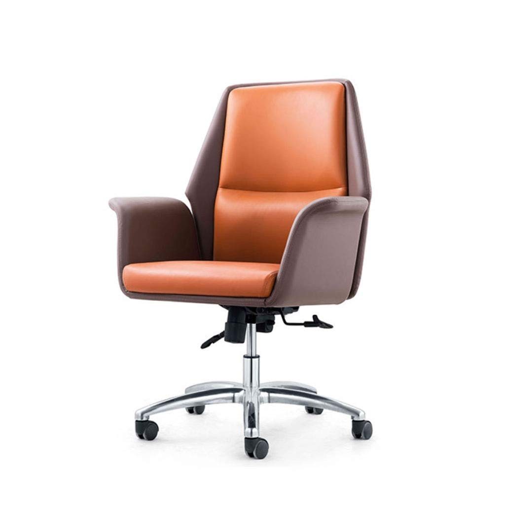 Ergonomic High-Back Executive Office Chair - 360° Swivel PU Leather Desk Chair with Thickened Seat Cushion & Reclining Function (Black, Short Back) - Perfect for Home Office, Gaming, and Workspace Comfort
