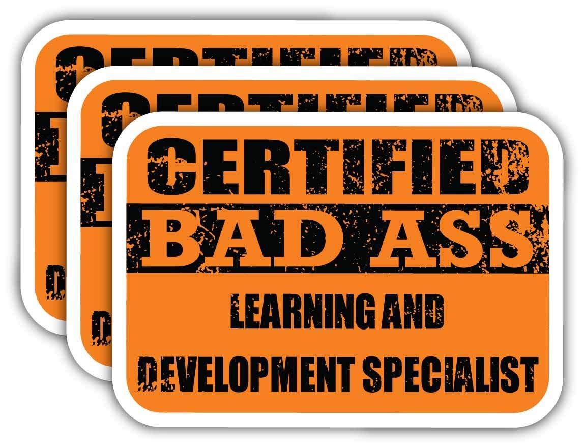 Certified Learning & Development Stickers - 3M Vinyl Decals for Laptops, Cars & Work Gear