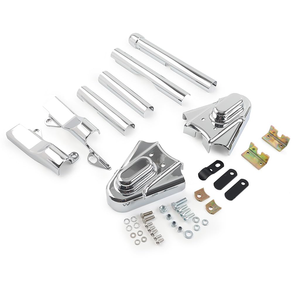 Chrome Rear Swingarm Covers & Phantom Axle Covers for Harley Softail 2000-2007 - Motorcycle Custom Parts for Enhanced Style & Protection on Cruiser Bikes