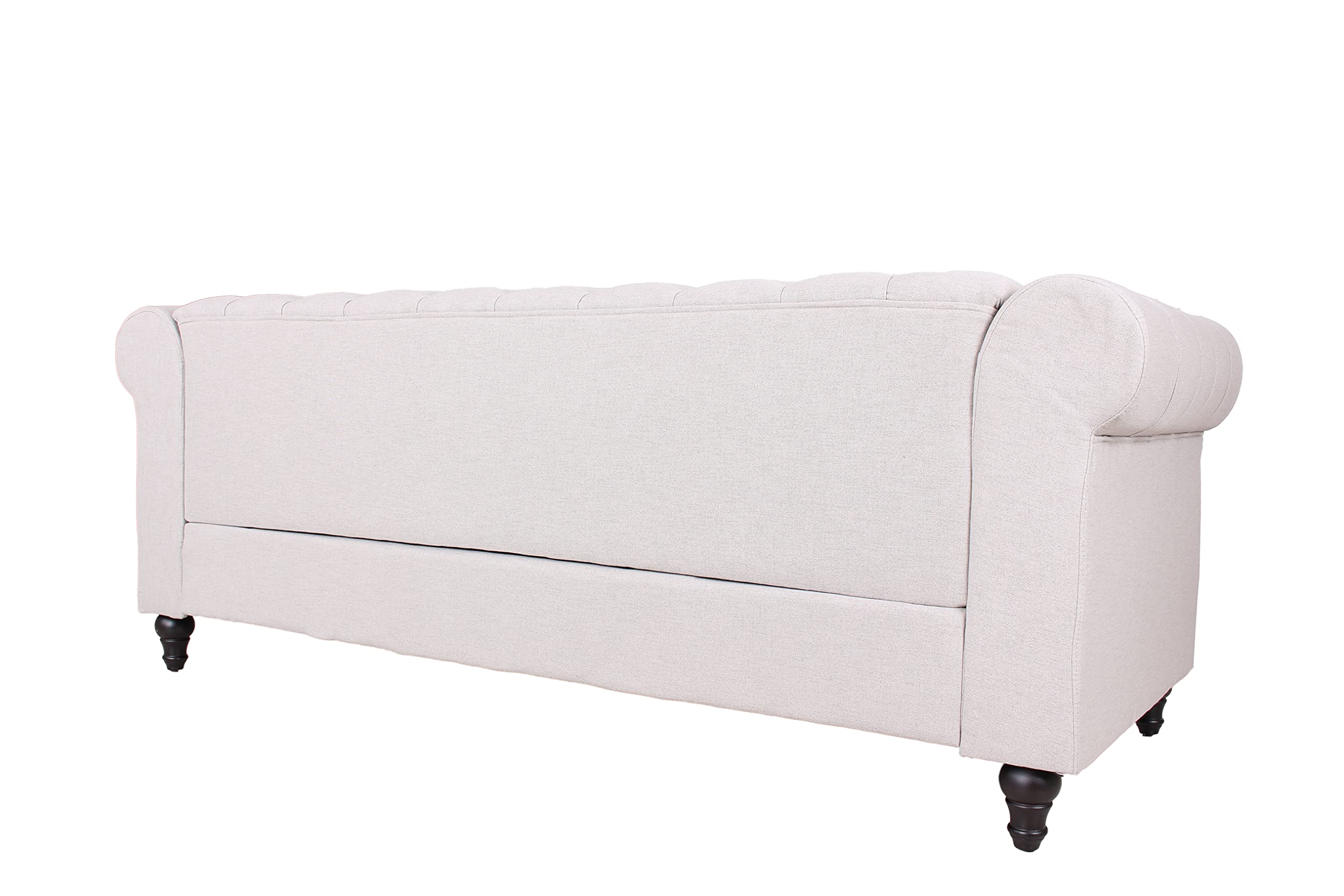 Modern Chesterfield Sofa Set with Nail-Head Trim - Tufted Fabric Couch & Accent Chairs for Living Room & Office - Elegant Home Decor for Lounge, Reception & Entertainment Areas