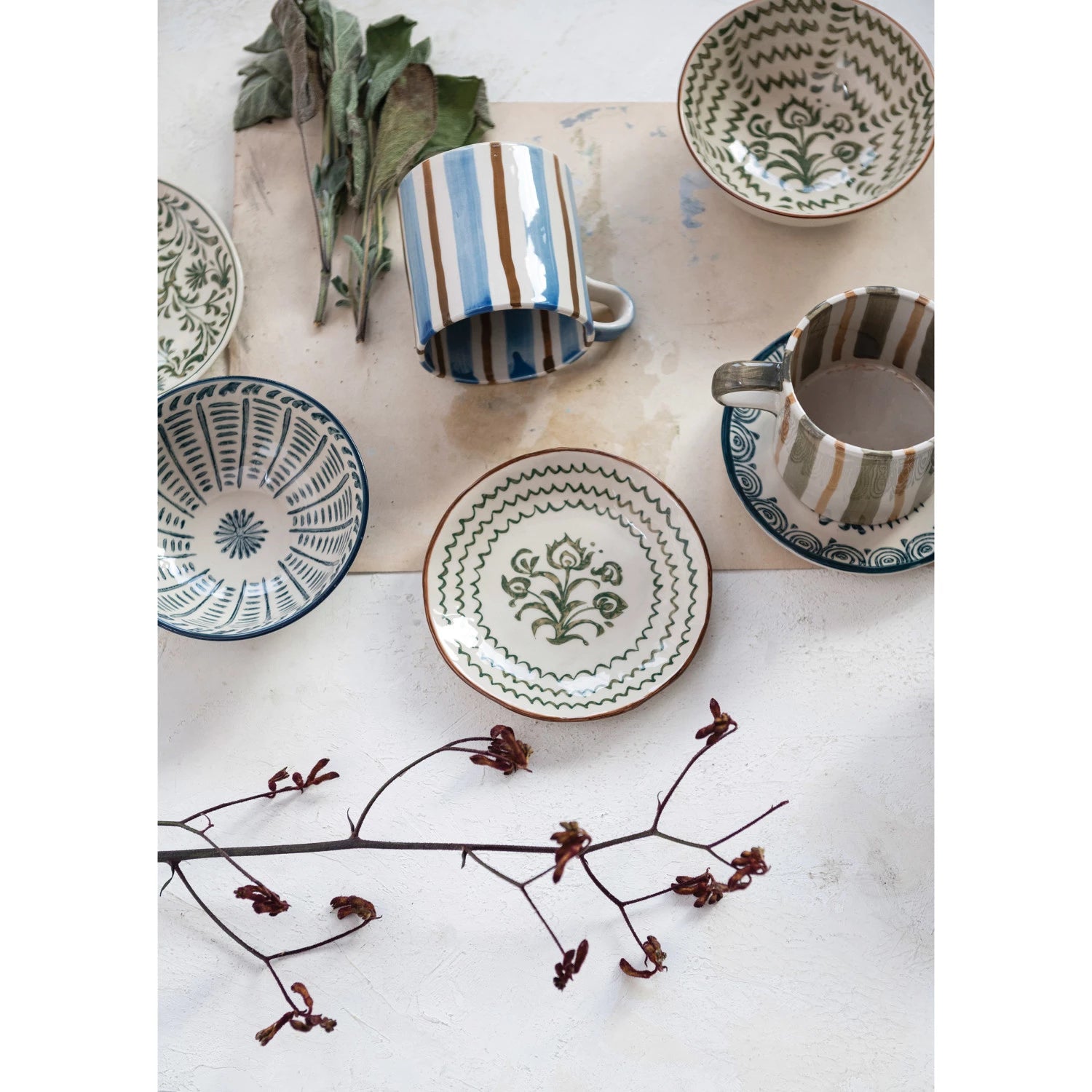 6-Piece Stoneware Dinner Plate Set - Elegant & Durable Ceramic Plates for Everyday Dining, Entertaining & Holiday Meals