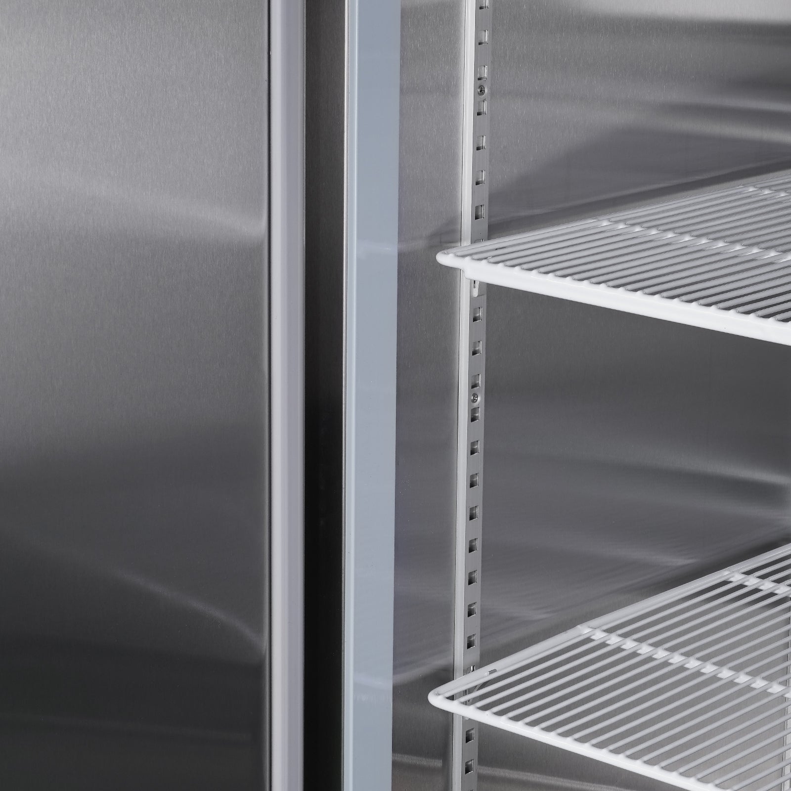 27'W Commercial Stainless Steel Refrigerator Freezer with Fan Cooling - Perfect for Restaurants, Grocery Stores & Catering Businesses