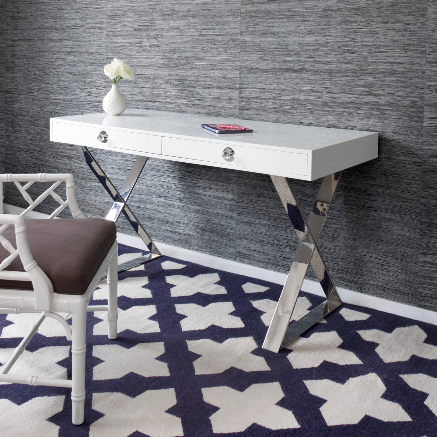 Stylish Channing Desk for Home Office - Modern Writing Desk with Storage, Perfect for Remote Work & Study