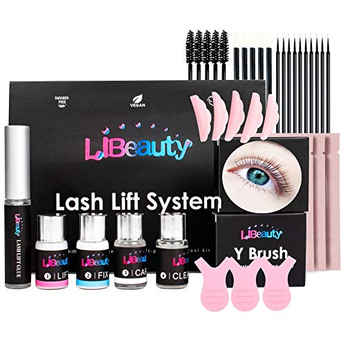 Libeauty Professional Lash Lift Kit - DIY Eyelash Perm Kit with Strong Adhesive for 6 Week Results | At-Home Eyelash Curling & Lifting Solution for Salon-Quality Lashes