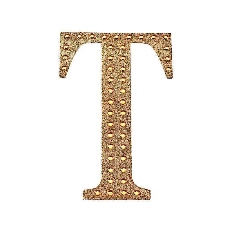 4 Inch Tall Self-Adhesive Rhinestone Letter Stickers - Gold Gem Decals for DIY Crafts, Scrapbooking & Home Decor