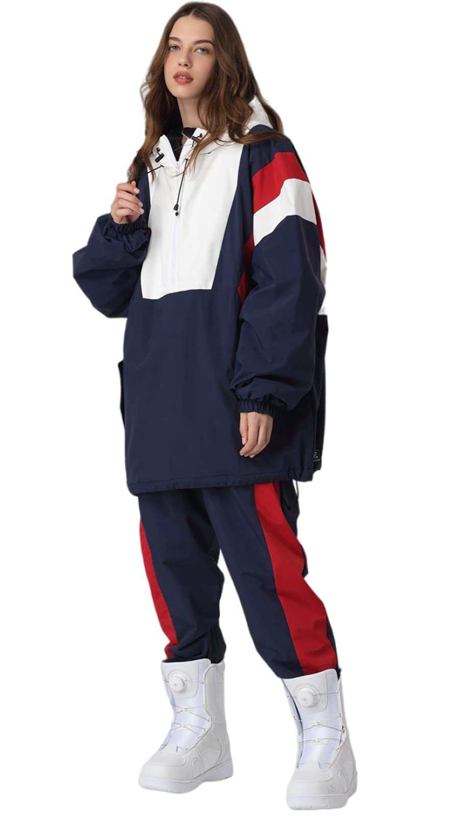 Women's Waterproof Ski Suit Set - Insulated Snowboarding Jacket & Pants with Hood for Warmth | Windproof Winter Sports Gear for Skiing, Snowboarding & Outdoor Adventures