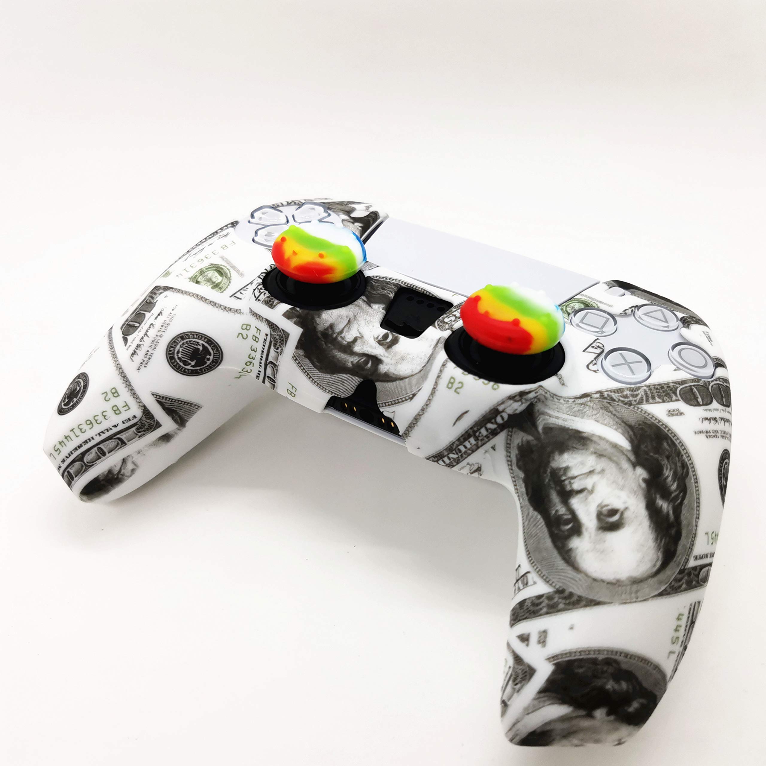 Premium Anti-Slip Silicone Skin Case Cover for PS5 Controller - Includes 4 Thumb Grip Caps | Enhanced Grip & Protection for PlayStation 5 Gaming | Perfect for Competitive Gaming & Long Play Sessions
