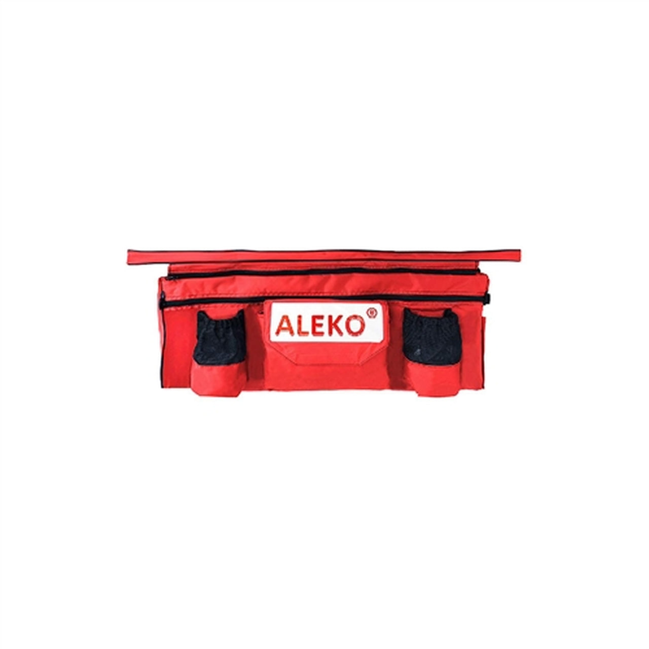 **Aleko Waterproof Inflatable Boat Seat Cushion with Storage Bag & Pockets - 34 x 9 Inches, Red - Perfect for Fishing, Kayaking & Boating Comfort**