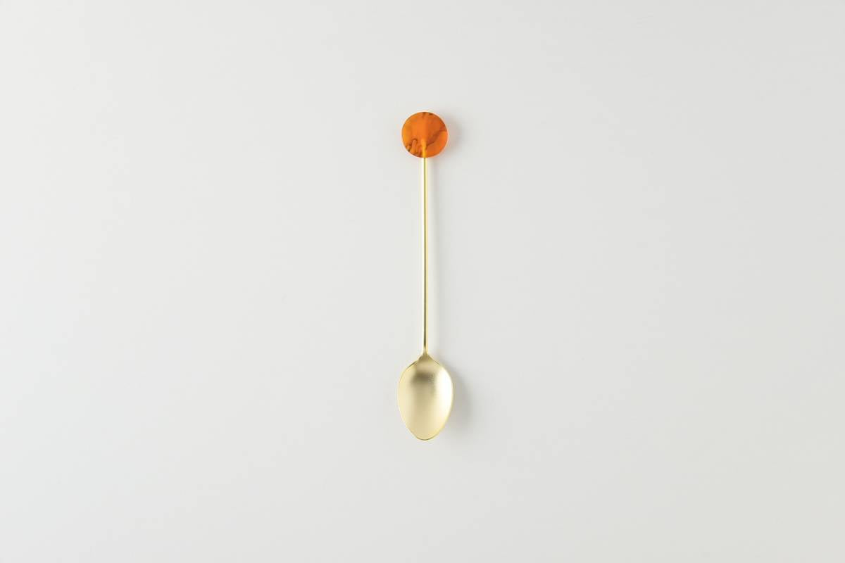 Premium Matte Gold Teaspoon Set with Acrylic Block - 9-Piece Elegant Tea Spoon Collection for Coffee, Dessert, and Tea Party Serving - Perfect for Home, Restaurant, and Gift Giving