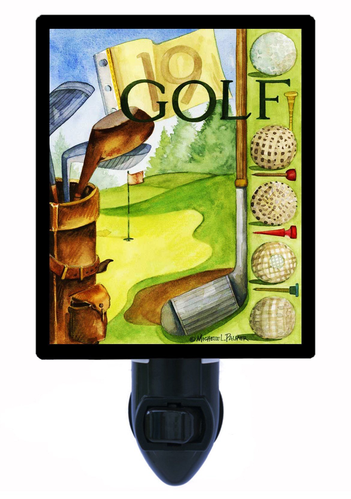Vintage Golf LED Night Light - Energy Efficient Sports Themed Night Light for Bedroom, Nursery, Kids Room, Office - Perfect Gift for Golf Lovers & Home Decor