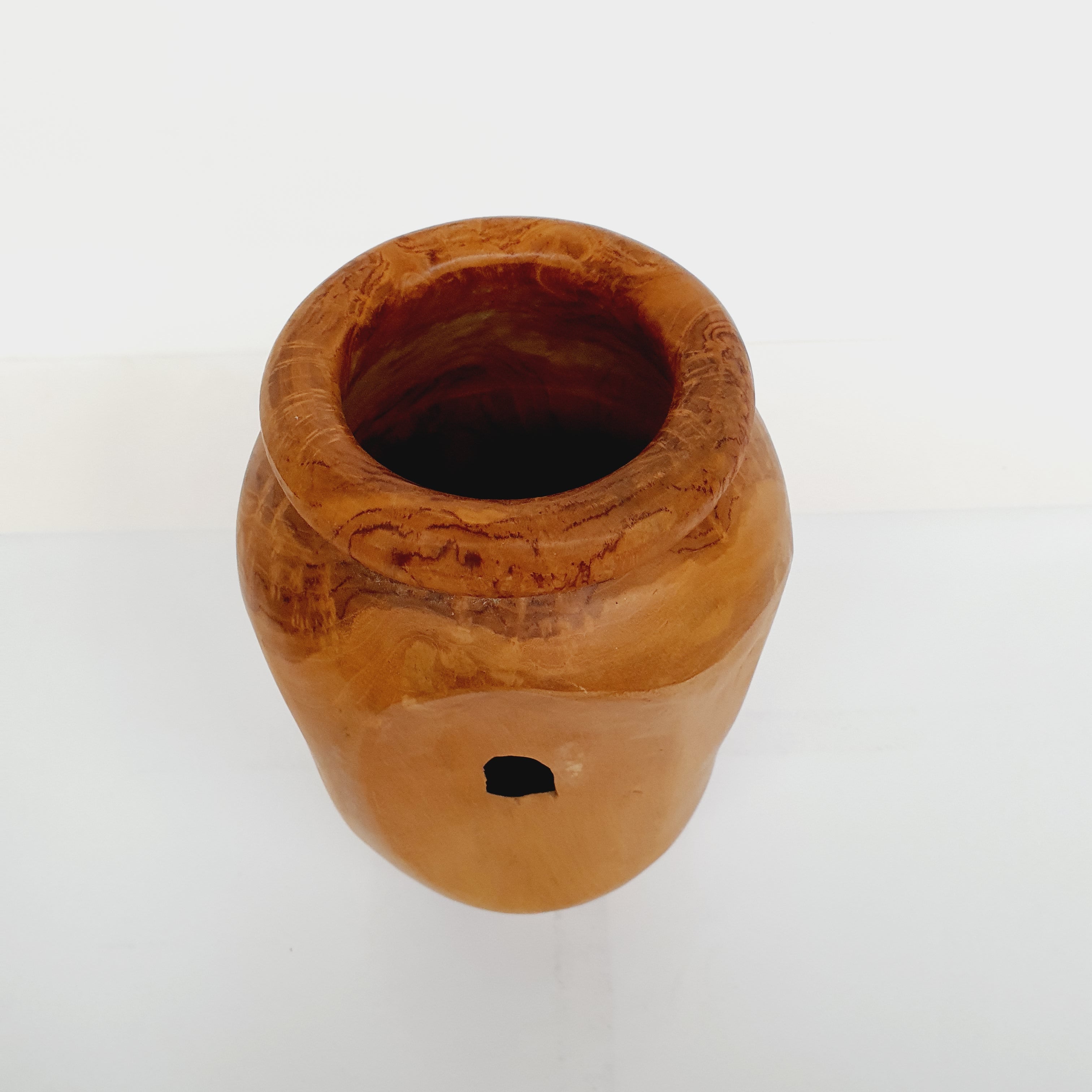 Handmade Teak Wood Vase - Natural Wooden Flower Vase for Home Decor, Wedding Centerpiece & Rustic Farmhouse Style