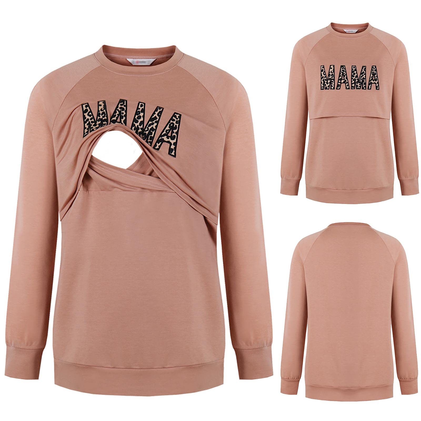 Women's Maternity Cowl Neck Nursing Sweatshirt - Soft Breastfeeding & Pregnancy Top for Comfortable Wear at Home or Outings
