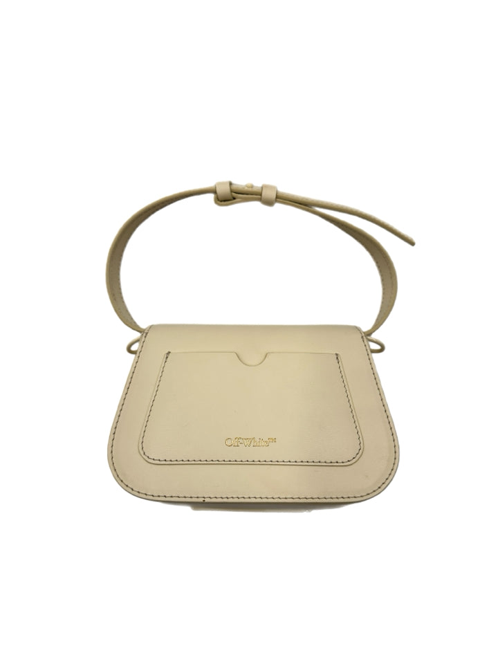 Off White Skeleton Binder Shoulder Bag for Women - Stylish Crossbody Purse with Adjustable Strap, Perfect for Work, Travel & Everyday Use
