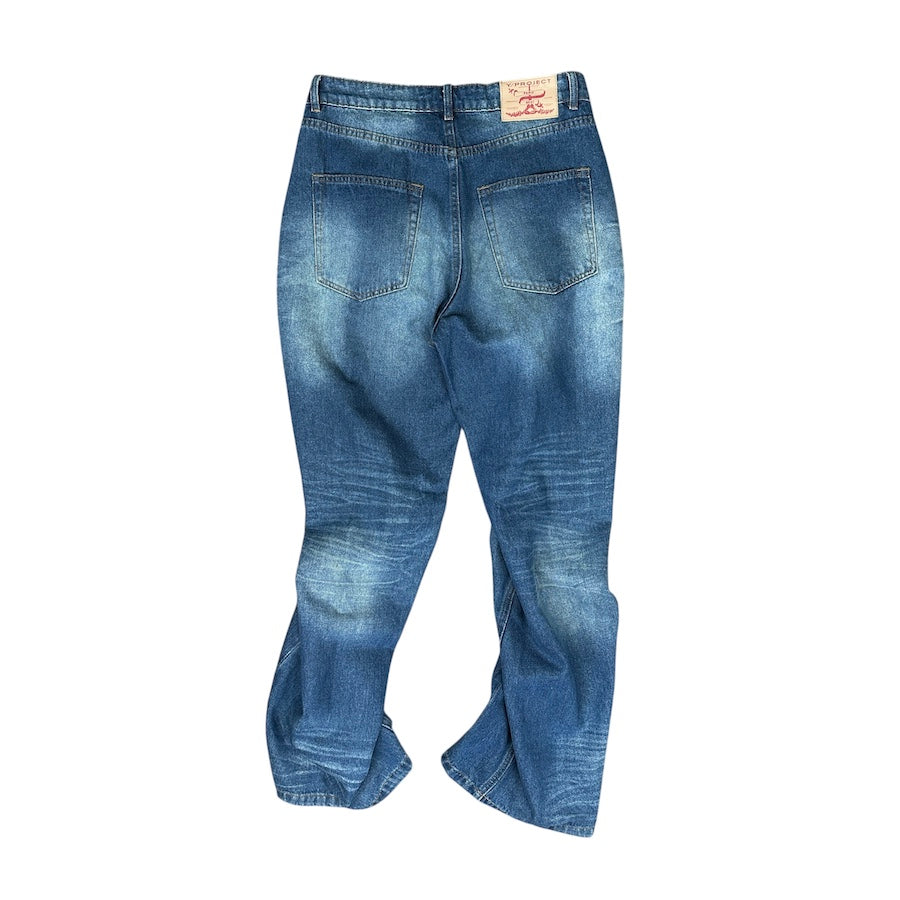 Y/PROJECT WIRED ABSTRACT DENIM Jeans - High Fashion Distressed Denim Pants for Women | Perfect for Streetwear, Night Out & Fashion Events