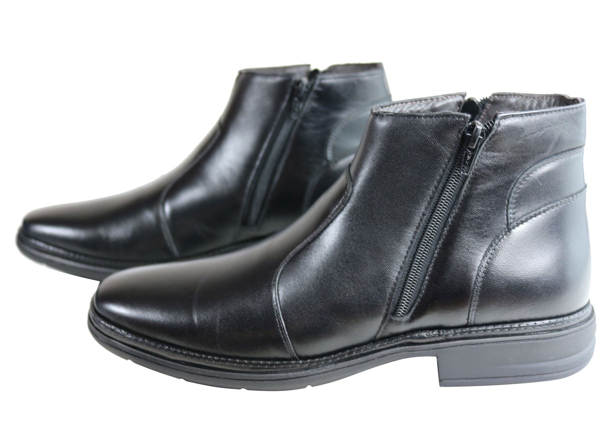 Savelli Aston Men's Comfortable Leather Dress Boots - Handcrafted in Brazil - Perfect for Business, Office & Formal Occasions